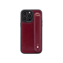 Görseli Galeri görüntüleyiciye yükleyin, UMBI GLAM. Kişiselleştirilebilir Deri iPhone Kılıfı - Burgundy/Gold