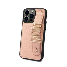 Görseli Galeri görüntüleyiciye yükleyin, YOUZ. Kişiselleştirilebilir Deri iPhone Kılıfı - Powder Pink/Gold
